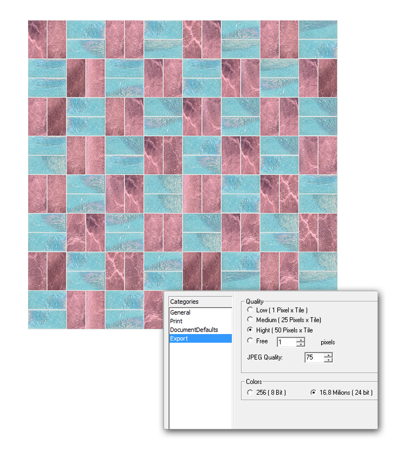 Pattern and Export Surface Mosaic Design Software